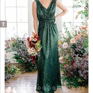 Revelry Bijou Sequin Dress in Rose Gold